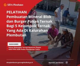 Pelatihan Pembuatan Mineral Blok dan Burger Pakan Sapi